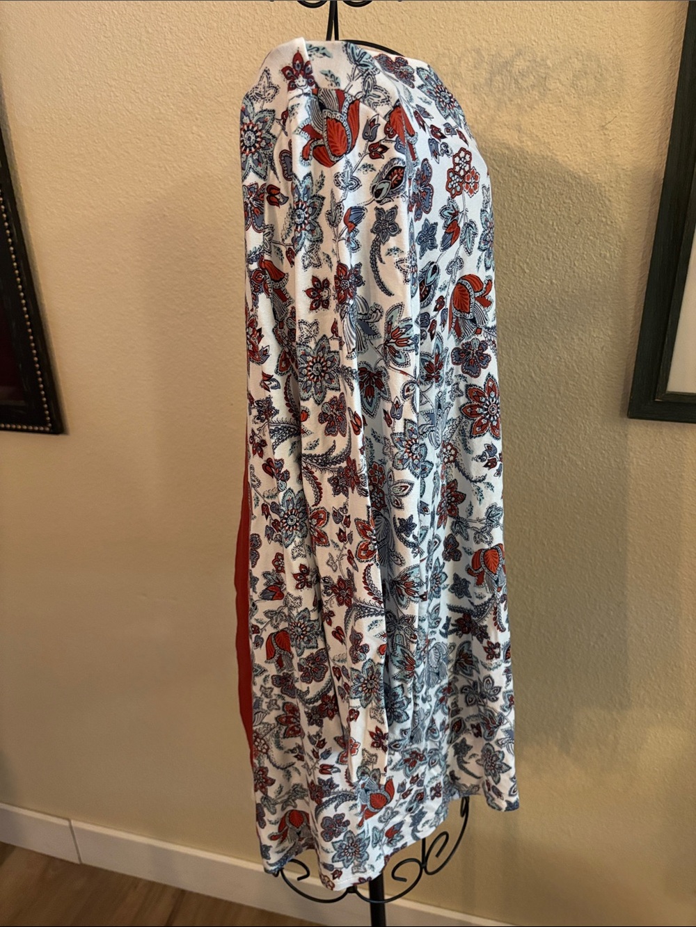 J. Jill White Floral Print Long Sleeve Blouse - Picture 4 of 7